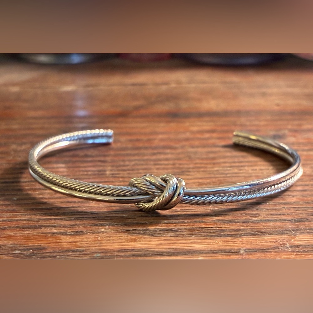 Silver Knot Cuff Bracelet